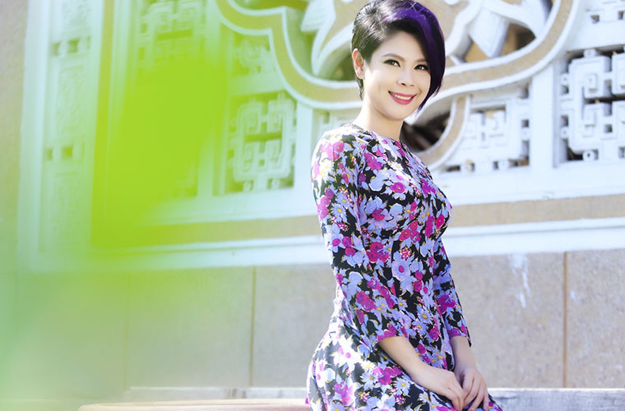 Thanh Thao la mat khi de toc tim mac ao dai-Hinh-5